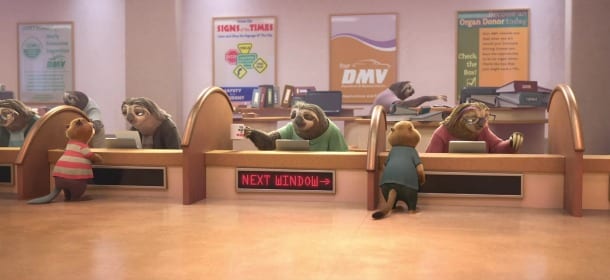 Zootropolis: nel teaser trailer i bradipi lavorano alla motorizzazione… con estrema lentezza!
