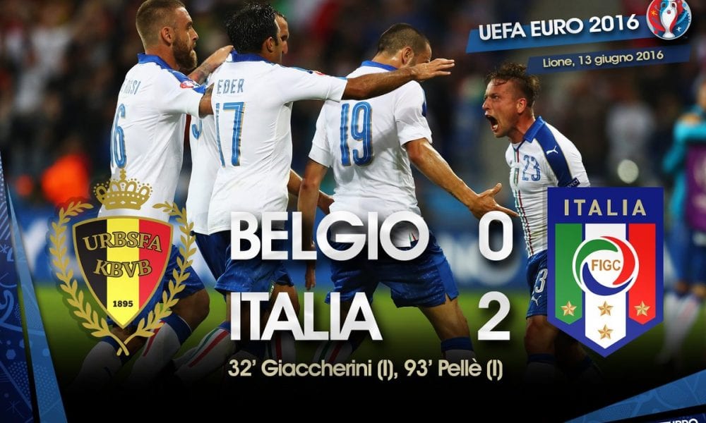 Euro 2016: l'Italia mette ko il Belgio. La nazionale vince 2-0