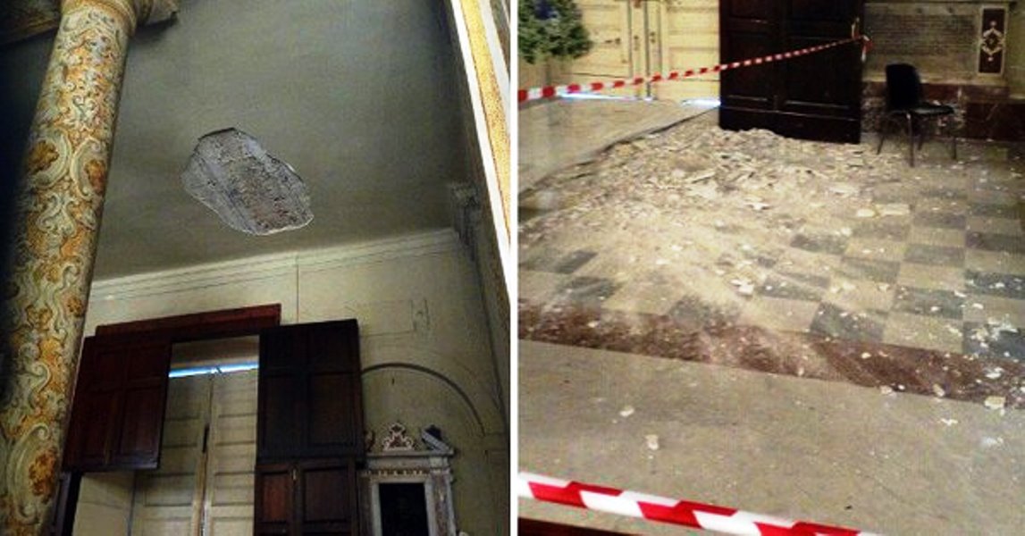 Duomo di Acireale, crolla l'intonaco durante il matrimonio: grave un bambino di un anno