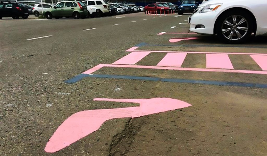 parcheggi rosa donna mosca