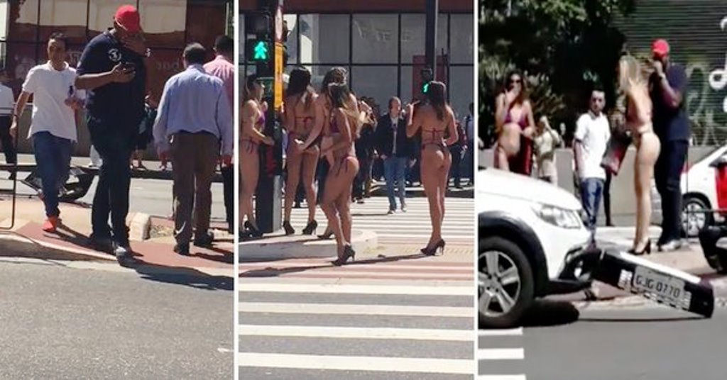 Brasile, modelle in strada per pubblicità. Ed ecco cosa succede...[VIDEO]