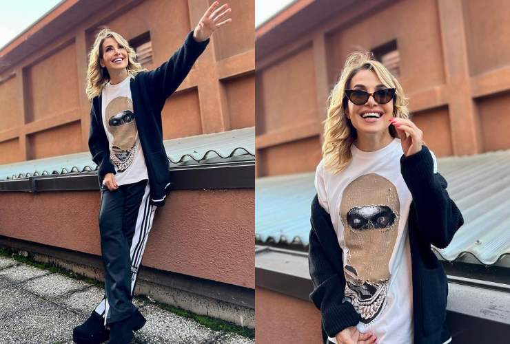 Il look casual di Barbara D'Urso