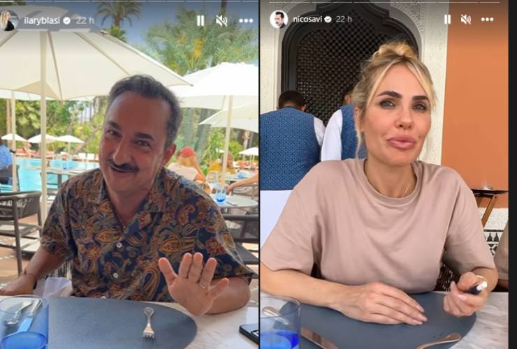 L'incontro tra Ilary Blasi e Nicola Savino a Marrakech