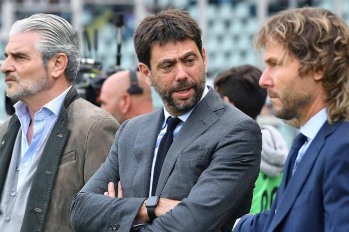 Maurizio Arrivabene, Andrea Agnelli, Pavel Nedved Juventus, caso plusvalenze: la Procura chiede 11 punti di penalizzazione