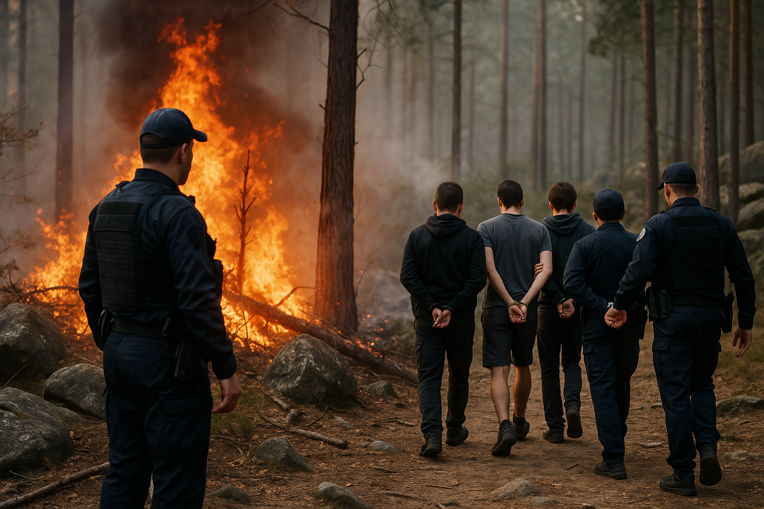 Incendi dolosi vicino a Parigi: cinque arresti nella foresta di Fontainebleau