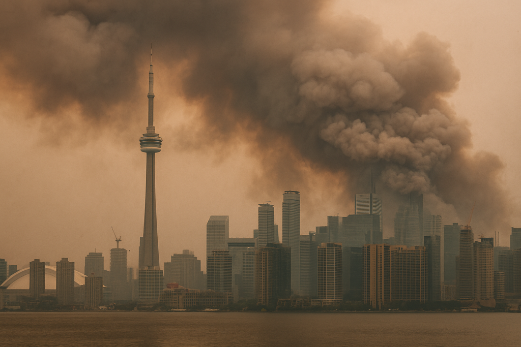 Fumo da incendi boschivi trasforma Toronto in città con la peggiore qualità dell'aria al mondo