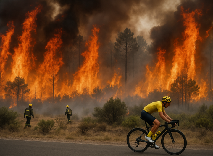 Incendi in Francia e Spagna: 250mila sfollati e lo stop alla tappa finale del Tour de France