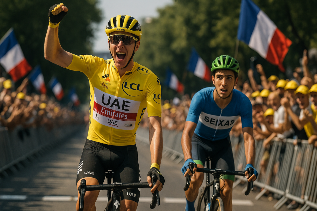 Pogacar vince il quinto Tour de France; Seixas, teenager, sorprende al quarto posto