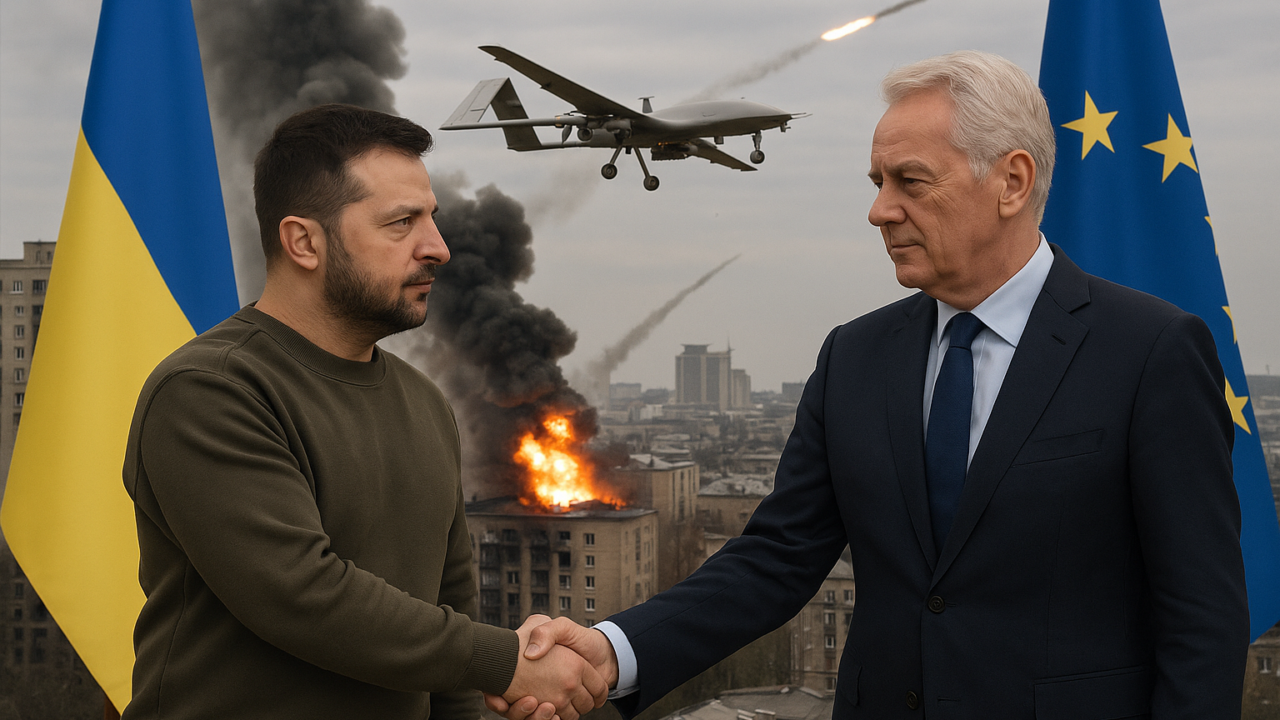 Ucraina e UE firmano accordo sulla produzione di droni mentre Mosca intensifica attacchi su Kyiv