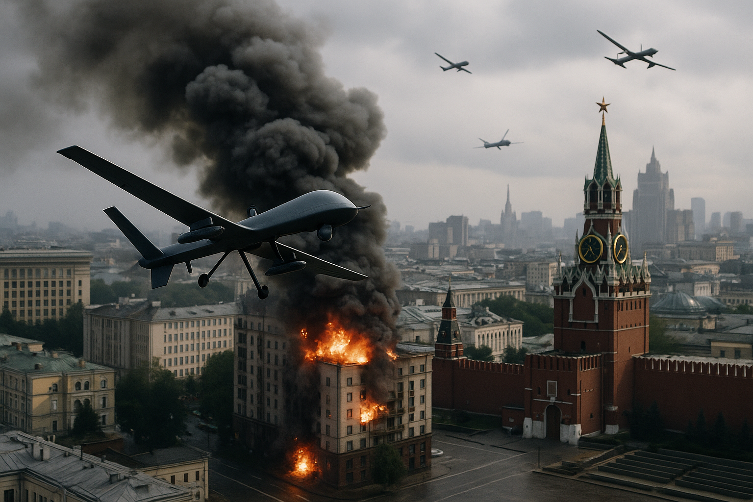 Ucraina lancia oltre 400 droni su Mosca dopo bombardamenti russi su Kyiv