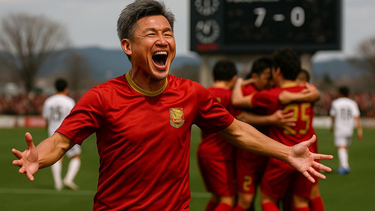 Kazuyoshi Miura, 59 anni, segna il primo gol in quattro anni: il calcio celebra la leggenda