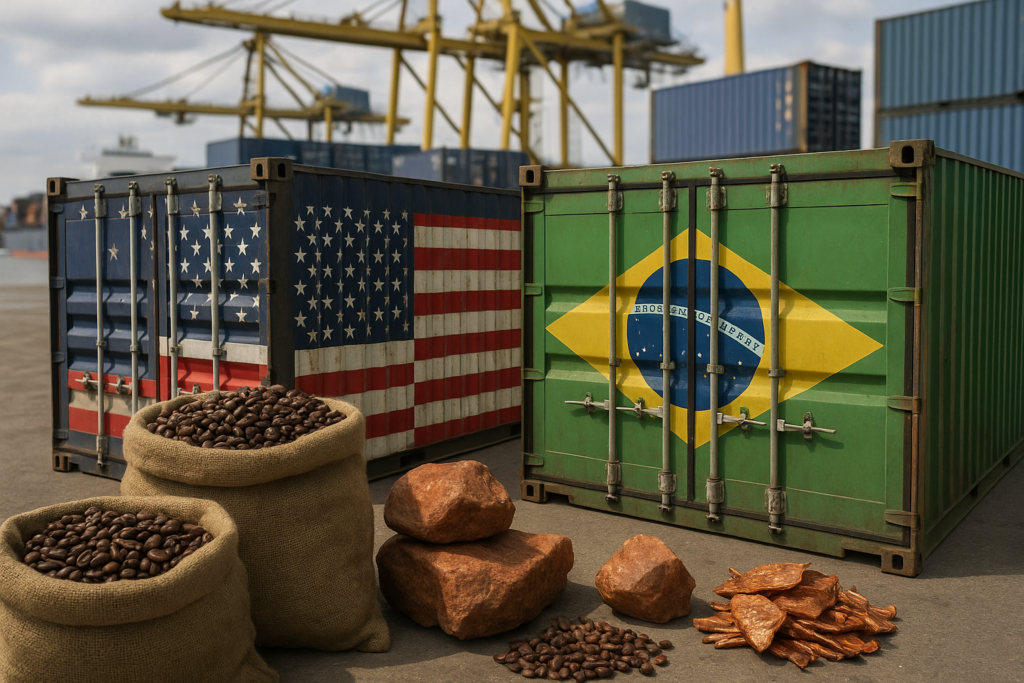 USA impone tariffe del 25% su importazioni brasiliane: carne, caffè e terre rare escluse