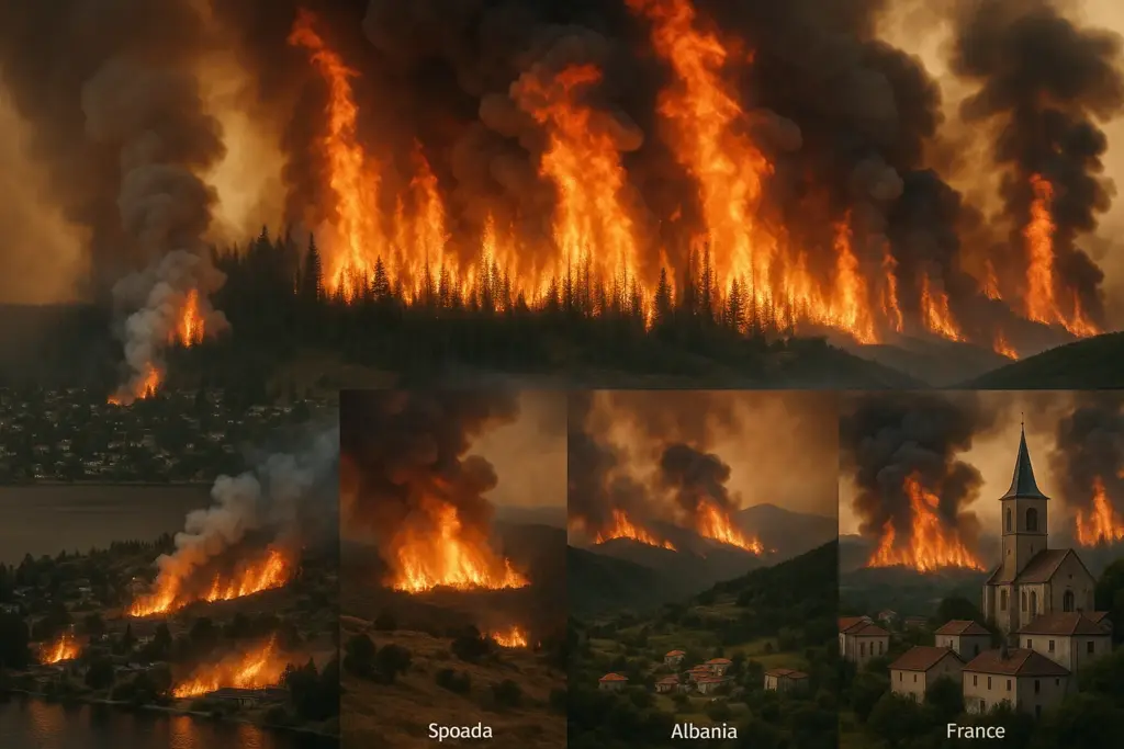 Incendi selvaggi in estate 2026: Canada, Spagna, Albania e Francia in fiamme