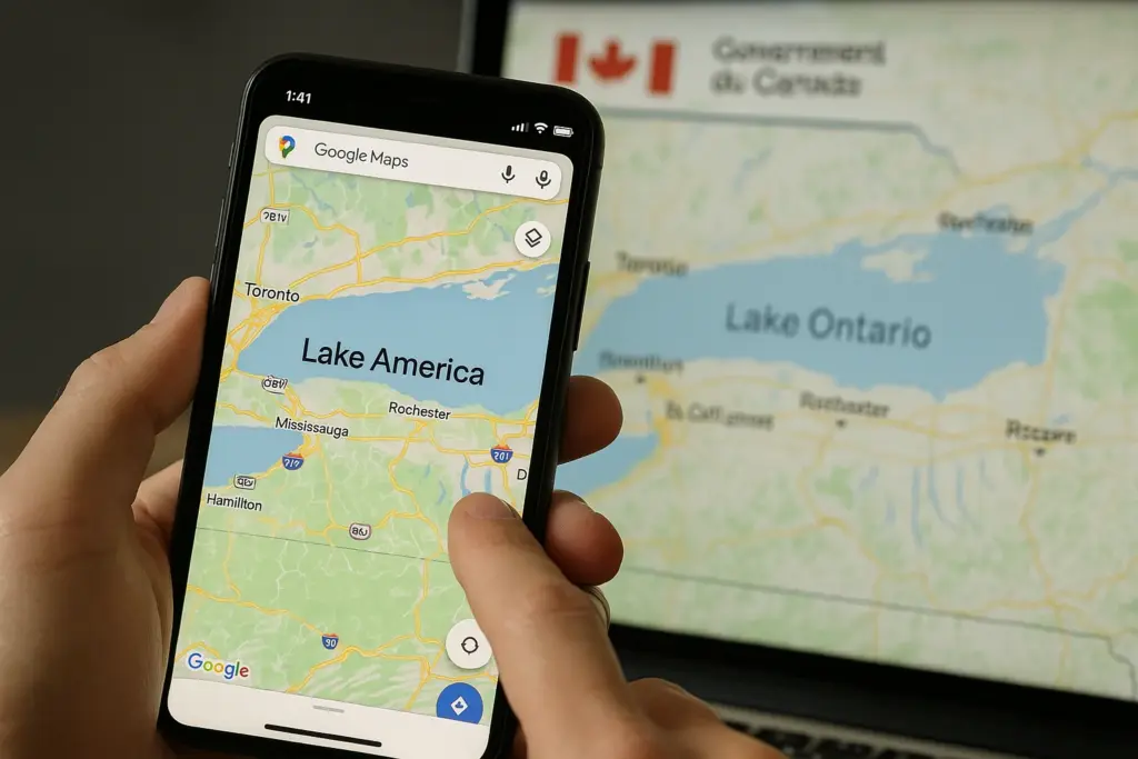 Google Maps rinomina il Lago Ontario in 'Lago America': la guerra dei confini digitali