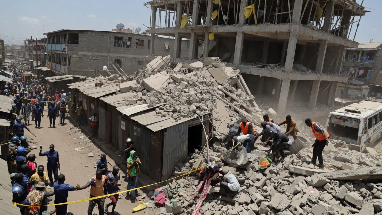 Crollo di edificio a Nairobi: decine di persone intrappolate, operazioni di soccorso complicate
