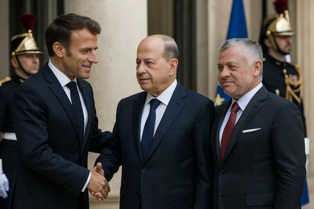 Macron ospita il presidente libanese Aoun e il re Abdullah II a Parigi per discutere la sicurezza del Libano