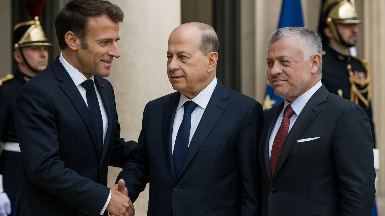 Macron ospita il presidente libanese Aoun e il re Abdullah II a Parigi per discutere la sicurezza del Libano