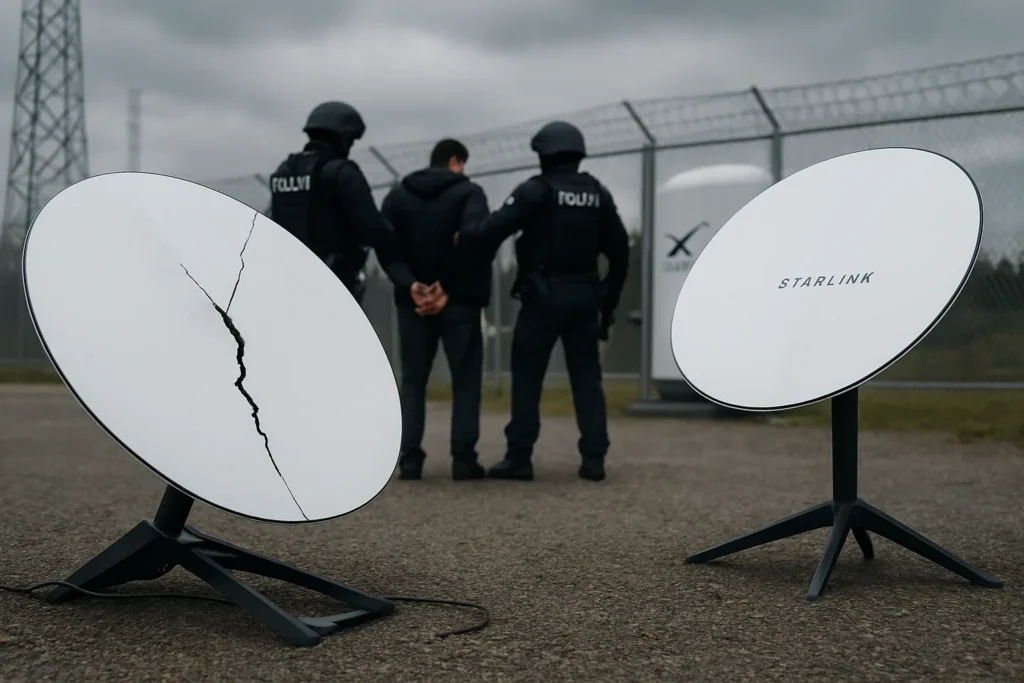 Sabotaggio della stazione Starlink in Polonia: due cittadini turchi arrestati in Germania