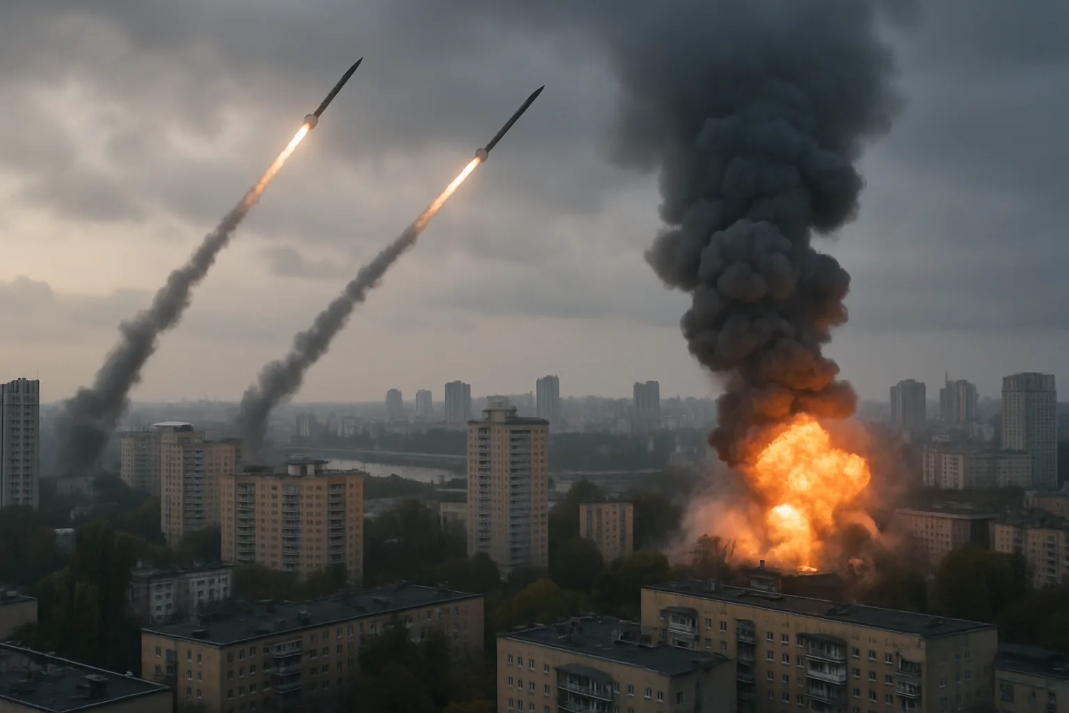 Attacco russo massiccio su Kyiv: almeno sei morti, infrastrutture energetiche danneggiate