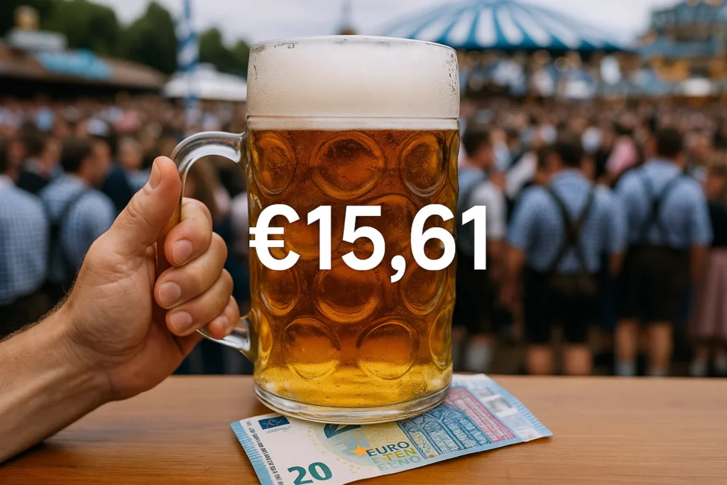 Oktoberfest: la birra costa €15,61, l'inflazione è superata