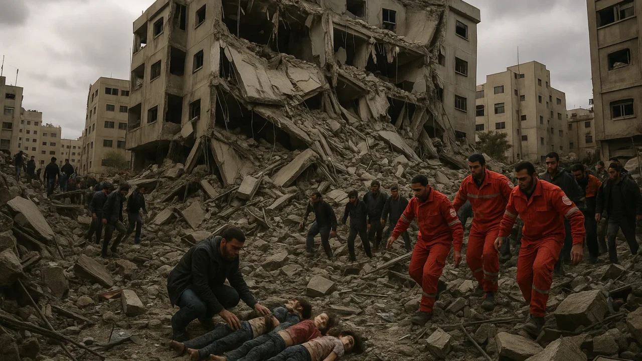 Crollo di edificio a Gaza City uccide almeno 21 persone: le conseguenze della guerra